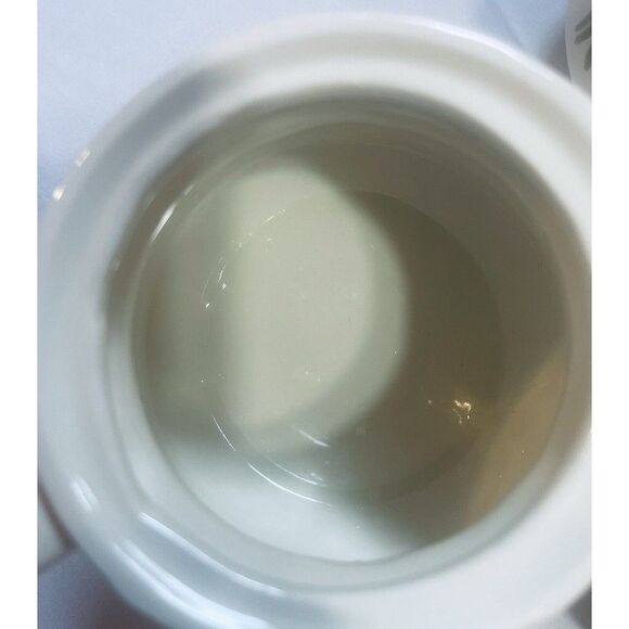 Ceramic Creamer & Sugar Bowl Embosse Yellow Green Flowers VTG Marked 1984 - Picture 6 of 10